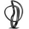 11.25" Dark Gray Aluminum Circular Abstract Sculpture Décor